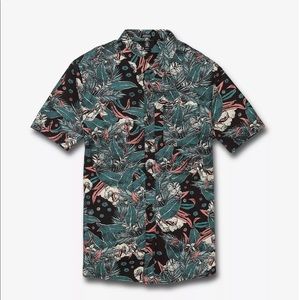 Volcom mens nada floral button down shirt